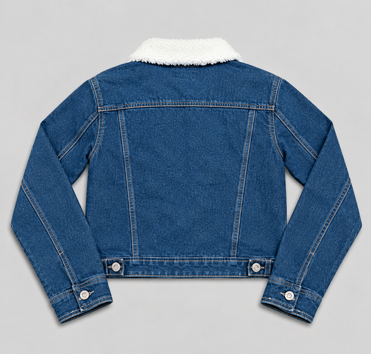SAAZO Fur Denim Jacket DARK BLUE