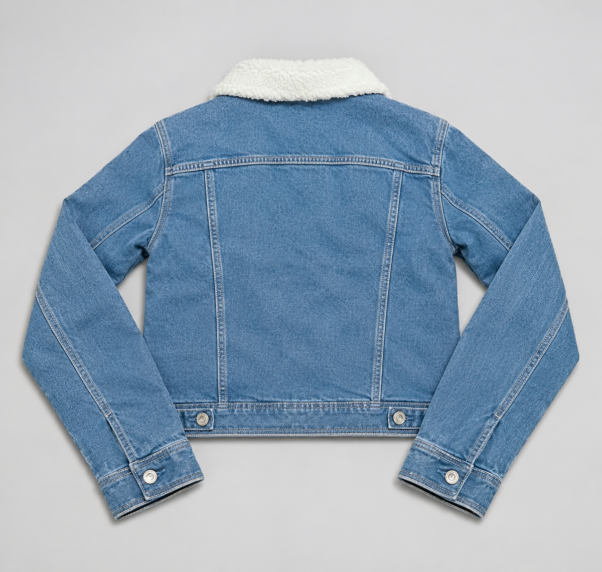 SAAZO Fur Denim Jacket SKY BLUE