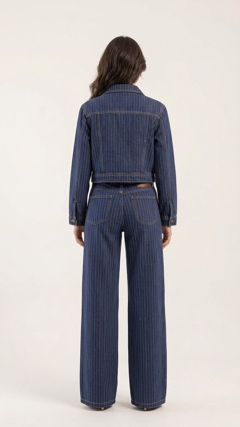 Pinstripe Indigo Denim Co-ord Set