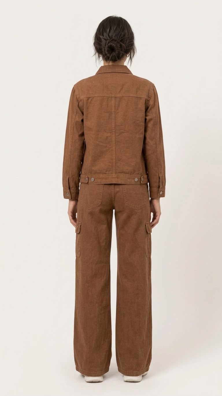 Brown Denim Co-ord Set