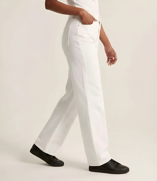 WHITE WIDE LEG JEANS