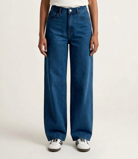 DARK BLUE WIDE LEG JEANS