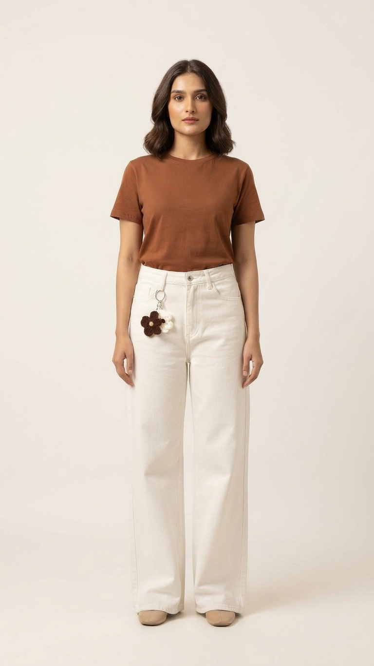 Crochet Wide Leg Jeans