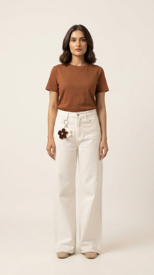 Crochet Wide Leg Jeans