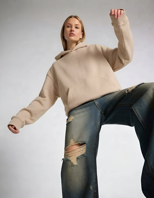 Beige Hoodie